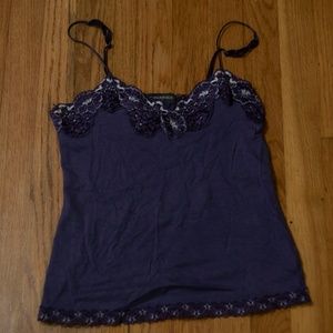 Purple Lace Spaghetti Strap Top